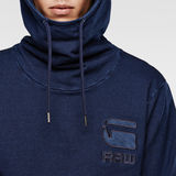 G-Star RAW® Indigo Tunnel Hooded Sweat Bleu foncé flat front