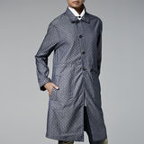 G-Star RAW® davin overcoat/block jacquard/rw Azul oscuro model front
