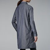 G-Star RAW® davin overcoat/block jacquard/rw Bleu foncé model side