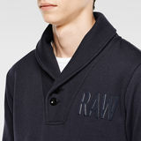 G-Star RAW® Ezra Art Collar Sweat Donkerblauw flat front