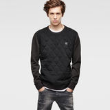 G-Star RAW® Kaiden Quilted Sweat Negro model front