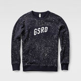 G-Star RAW® Mikel Round Neck Sweat Donkerblauw model front