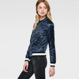 G-Star RAW® Bomber Quilted Jacket Bleu foncé model side