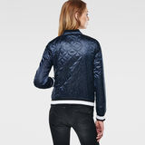 G-Star RAW® Bomber Quilted Jacket Bleu foncé model back