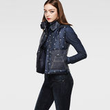 G-Star RAW® A Crotch Sleeveless Jacket Donkerblauw model side