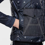 G-Star RAW® A Crotch Sleeveless Jacket Azul oscuro flat back