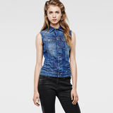 G-Star RAW® Slim Tailor Sleeveless Jacket Mittelblau model front