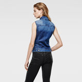 G-Star RAW® Slim Tailor Sleeveless Jacket Bleu moyen model back