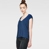 G-Star RAW® Lyker Striped T-Shirt Mittelblau