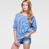 G-Star RAW® Elodie Round Neck Sweat Lichtblauw model front
