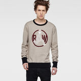 G-STAR® Nirader Round Neck Sweat Grey model front