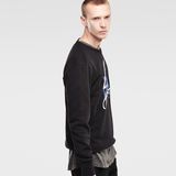 G-STAR® Lamar Round Neck Sweat Zwart model side