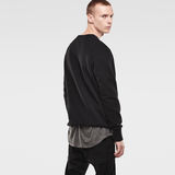 G-STAR® Lamar Round Neck Sweat Zwart model back