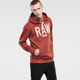 G-Star RAW® Lars Hooded Sweat Red model front