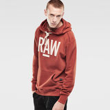 G-Star RAW® Lars Hooded Sweat Rojo model side