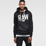 G-Star RAW® Lars Hooded Sweat Negro model front