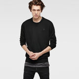 G-Star RAW® Berlow Round Neck Knit Black model front