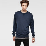 G-Star RAW® Berlow Round Neck Knit Azul oscuro model front
