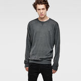 G-Star RAW® Berlow Round Neck Knit Black model front