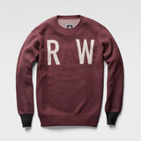 G-Star RAW® Elur Round Neck Knit Red model side