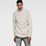 G-Star RAW® Aril Turtle Knit Gris model front