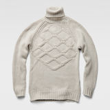 G-Star RAW® Aril Turtle Knit Gris model side