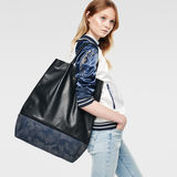 G-Star RAW® Derlil Leather Shopper Bag Black front flat