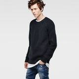 G-Star RAW® Ave Round Neck Knit Azul oscuro model front