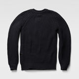 G-Star RAW® Ave Round Neck Knit Azul oscuro model back