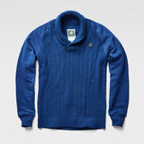 G-Star RAW® Kryv Shawl Knit Midden blauw model side