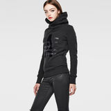 G-Star RAW® Synx 1 Hooded Sweater Black model side