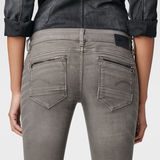 G-Star RAW® Midge Zip Low Waist Super Skinny Jeans Grijs