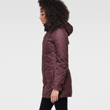 G-Star RAW® Minor Quilt Hooded Slim Trench Rouge model side