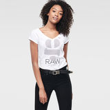 G-Star RAW® Loreen V-Neck T-Shirt Blanc