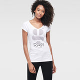 G-Star RAW® Loreen V-Neck T-Shirt Weiß