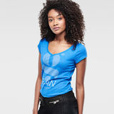 G-Star RAW® Loreen V-Neck T-Shirt Azul claro