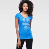 G-Star RAW® Loreen V-Neck T-Shirt Bleu clair