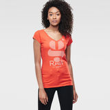 G-Star RAW® Loreen V-Neck T-Shirt Rood