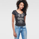 G-Star RAW® Loreen V-Neck T-Shirt Negro