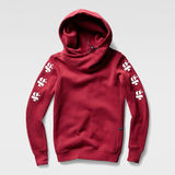 G-Star RAW® Menya Hooded Sweat Rouge flat front