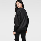 G-STAR® Suzu Round Neck Sweat Black model back