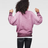 G-STAR® Karnah Round Neck Sweat Purple model back