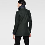 G-Star RAW® Pea Wool Relaxed Coat Vert model back