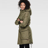 G-Star RAW® Duty Hooded Relaxed Parka Green model side