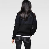 G-Star RAW® Ave Round Neck Knit Azul oscuro model back
