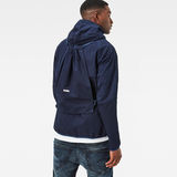 G-Star RAW® Strett Hooded Gymbag Jacket Dark blue model front