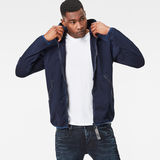 G-Star RAW® Strett Hooded Gymbag Jacket Dark blue model side