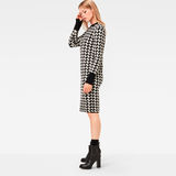 G-Star RAW® Evalak Jacquard Knit Dress Black model side