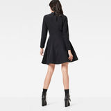 G-Star RAW® Bronson Flare Dress Black model back zoom