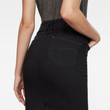 G-Star RAW® Lynn Lunar High-Waist Slim Skirt Dark blue model back zoom